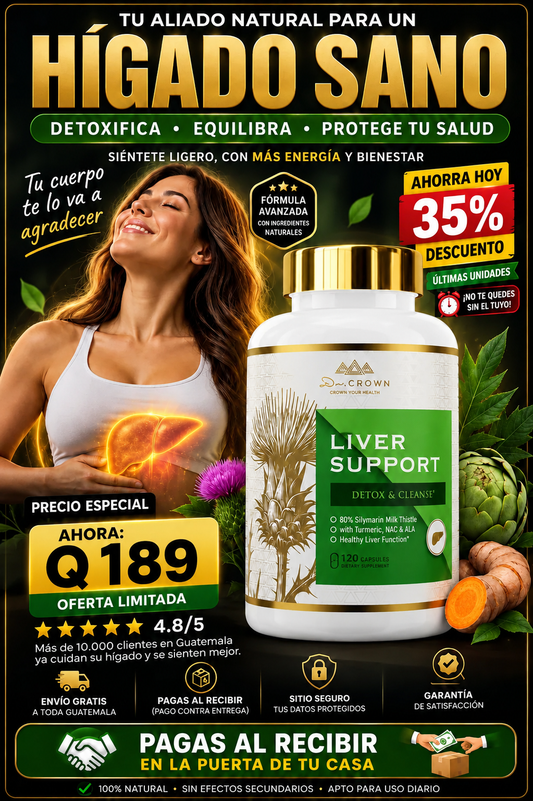 Liver Support Detox Cleanse -  Suplemento de cardo mariano para limpieza hepática, desintoxicación y perdida de peso