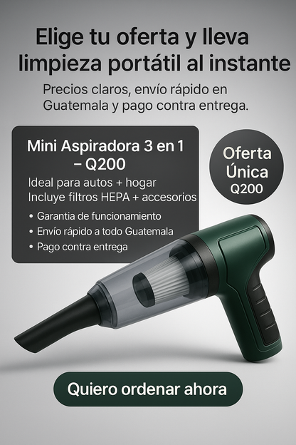 MINI ASPIRADORA PORTÁTIL™ 3 EN 1 USB + ENVÍO GRATIS