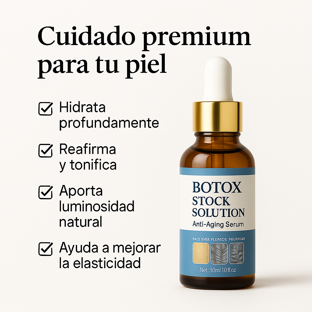 💎 BOTOX STOCK SOLUTION- SERUM ANTI-EDAD INTENSIVO 30ml + ¡Envío Gratis 🎁! Pocas unidades