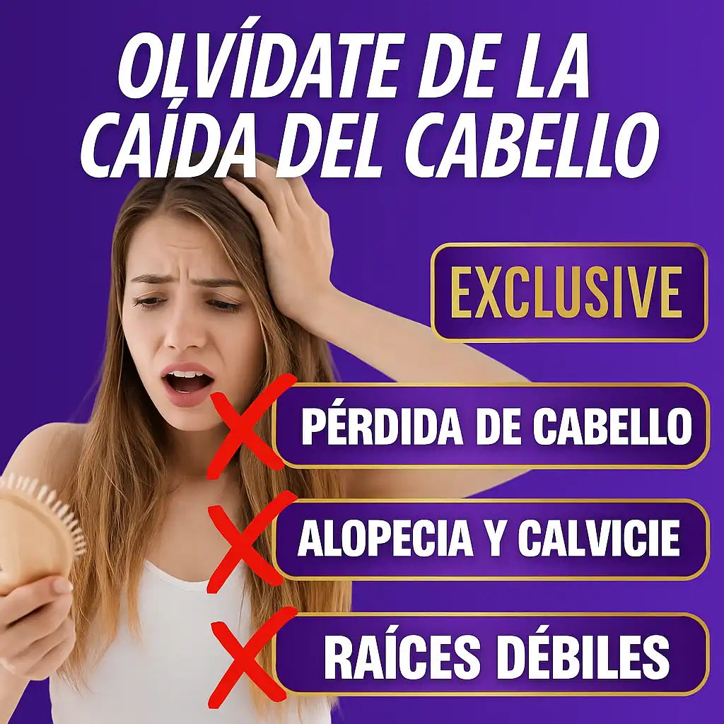 💜 HAIR GROWTH -Sin azúcar- Vitaminas Capilares Premium 60 Cápsulas