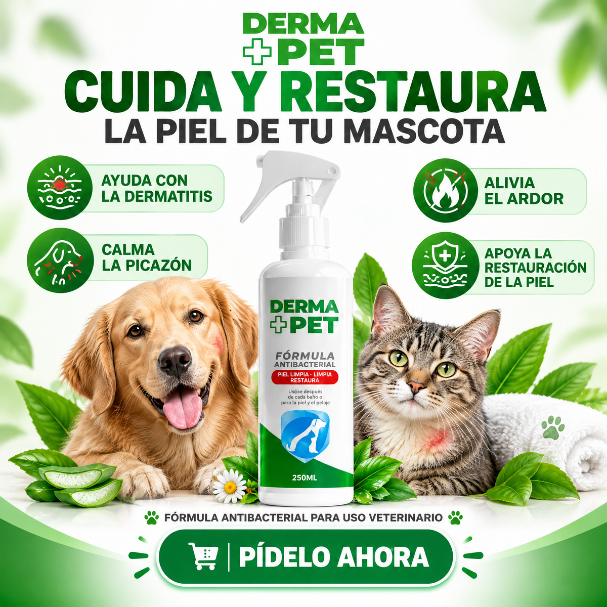🐶🐱DermaPet™ Adiós dolor e irritación por alergias + Envío Gratis y paga al recibir🎁