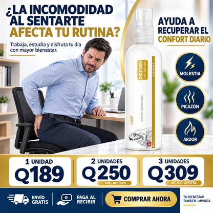 DICTAMIN®️GEL ANTIHEMORROIDES - Molestias al Sentarte - ALIVIO INMEDIATO