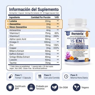 Renovia® Formula 15 en 1 | Recupera la Nítidez que Perdiste con Los Años