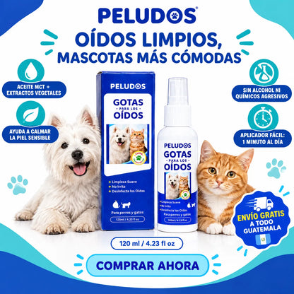 🐶 🐱 Gotas para los oídos de perros y gatos - Solución Eficaz para el Canal Auditivo