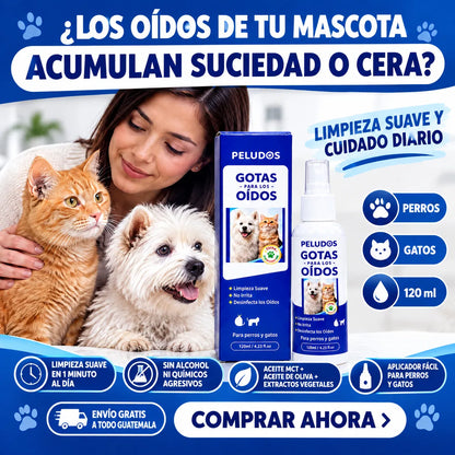🐶 🐱 Gotas para los oídos de perros y gatos - Solución Eficaz para el Canal Auditivo