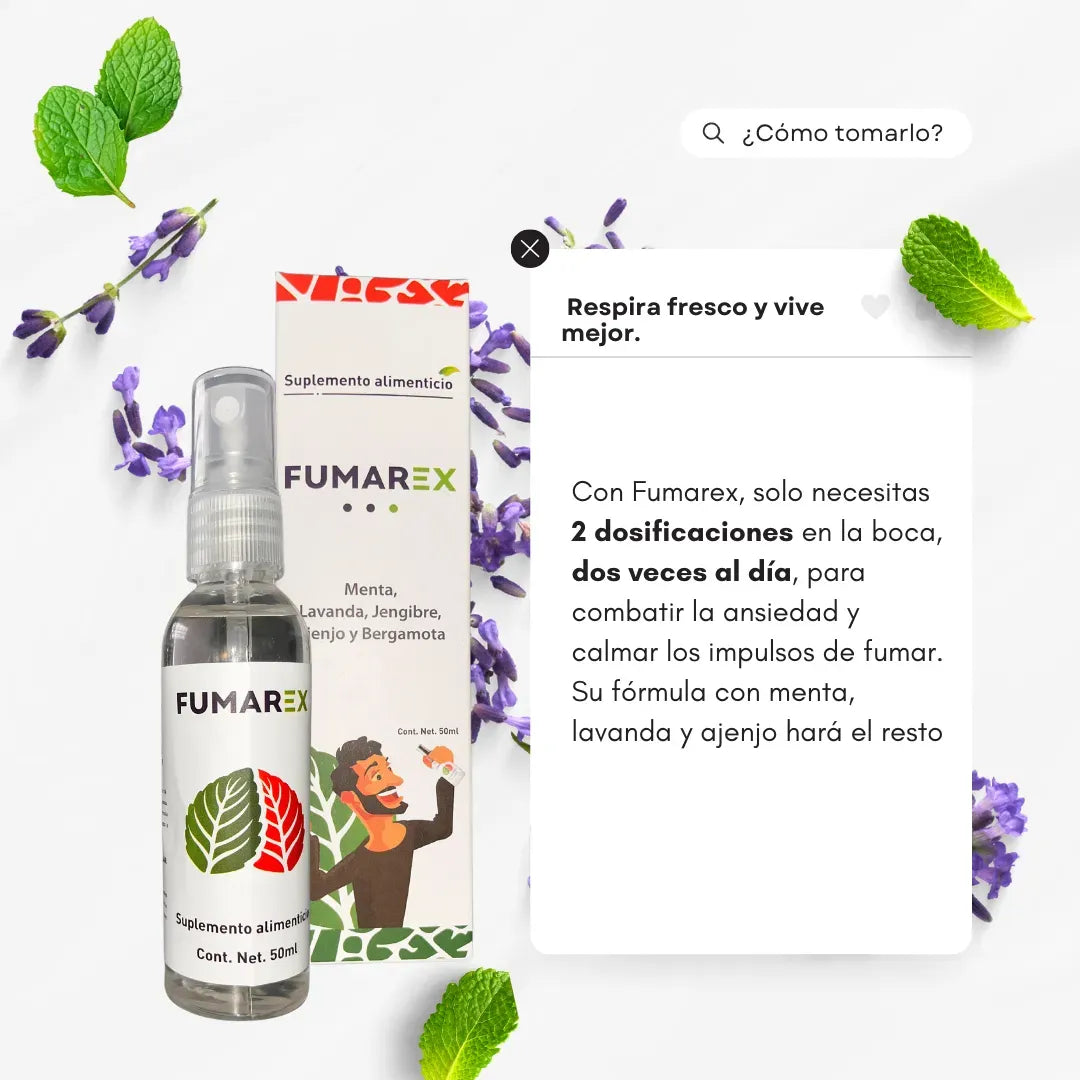FUMAREX®  FORMULA NATURAL EN SPRAY PARA DEJAR DE FUMAR + ENVIO GRATIS