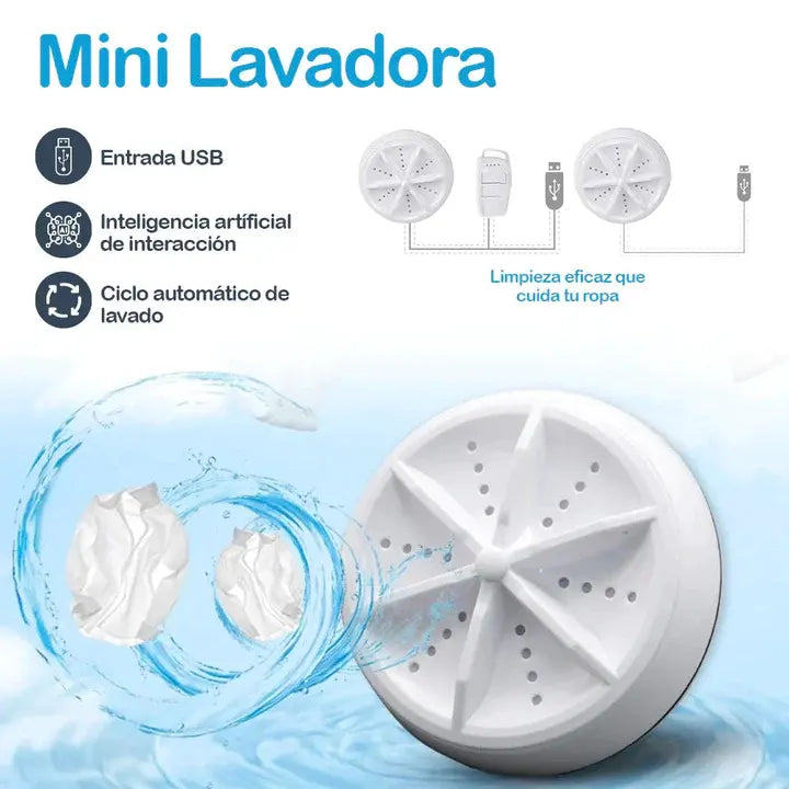 💦MINI LAVADORA PORTÁTIL + ENVÍO GRATIS 🎁