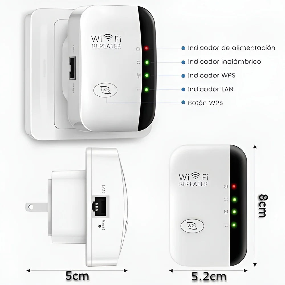Repetidor WiFi Hogar | Amplificador de señal Wifi hasta 300Mbps + Envío Gratis 🎁