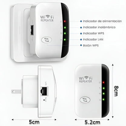 Repetidor WiFi Hogar | Amplificador de señal Wifi hasta 300Mbps + Envío Gratis 🎁